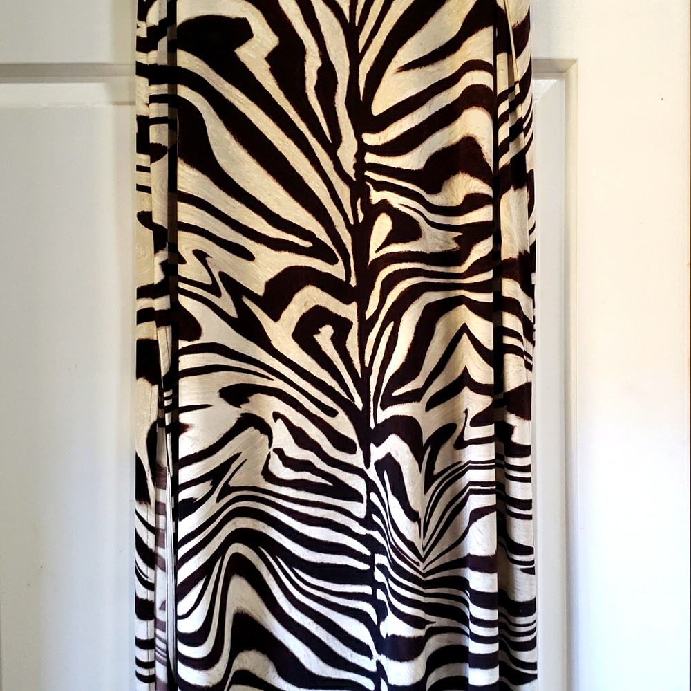 Michael Kors Zebra Print Maxi Skirt, Size L